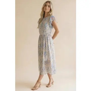 Round Neck with Back Neck Button Mesh Dress