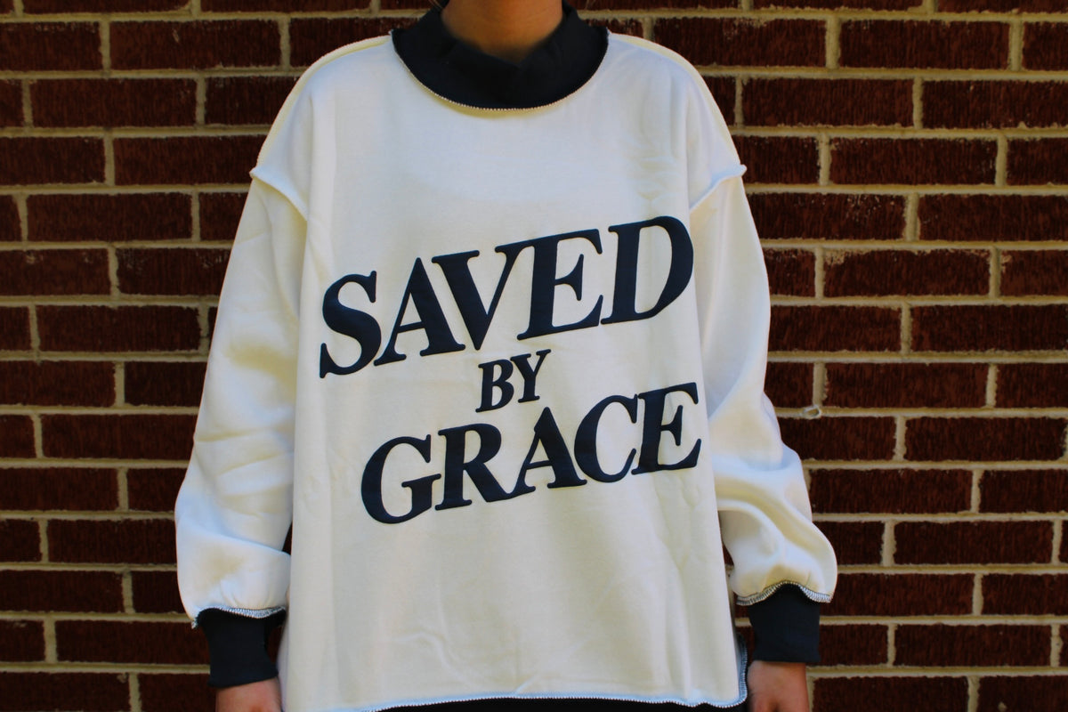 Saved by Grace Mock Neck Sweatshirt