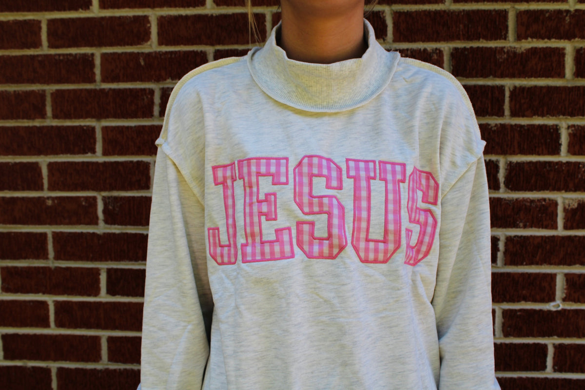 JESUS Mock Neck Sweatshirt