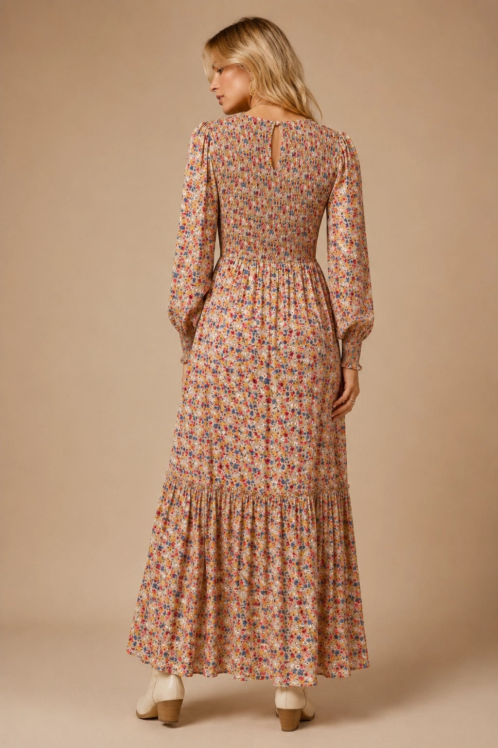 Wildflower Harvest Smocked Midi Dress